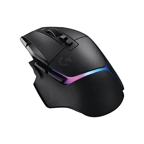 Logitech G502 X Plus Lightspeed Wireless Optical Mouse LIGHTFORCE hybrid switches, LIGHTSYNC RGB, HERO 25K gaming sensor, compatible with PC macOS/Windows Black