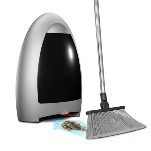 EyeVac Home Touchless Vacuum Automatic Dustpan Great for Sweeping Pet Hair Food Dirt Kitchen Fast & Powerful, Corded Canister Vacuum, Bagless, Automatic Sensors, 1000 Watt (Silver)