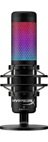 HyperX QuadCast S RGB USB Condenser Microphone for PC, PS4, PS5 and Mac, Anti-Vibration Shock Mount, 4 Polar Patterns, Pop Filter, Gain Control, Gaming, Streaming, Podcasts, Twitch, YouTube, Discord