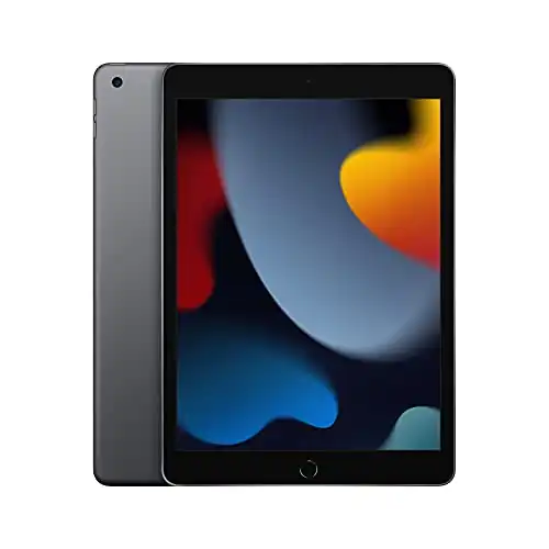 Apple iPad (9th Generation): with A13 Bionic chip, 10.2-inch Retina Display, 64GB, Wi-Fi, 12MP front/8MP Back Camera, Touch ID, All-Day Battery Life Space Gray