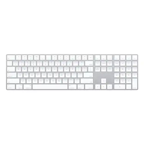 Apple Magic Keyboard with Numeric Keypad: Wireless, Bluetooth, Rechargeable. Works with Mac, iPad, or iPhone; US English White