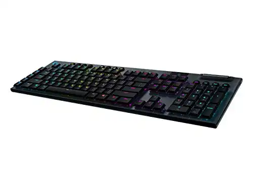 Logitech G915 LIGHTSPEED RGB Mechanical Gaming Keyboard, Low Profile GL Tactile Key Switch, LIGHTSYNC RGB, Advanced Wireless and Bluetooth Support Tactile,Black