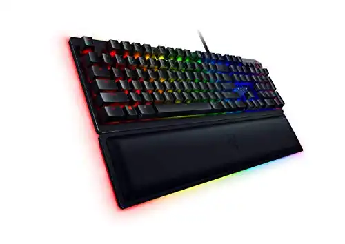 Razer Huntsman Elite Gaming Keyboard: Fast Keyboard Switches Clicky Optical Switches Chroma RGB Lighting Magnetic Plush Wrist Rest Dedicated Media Keys & Dial ...