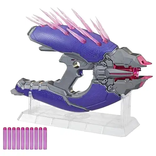 Nerf LMTD Halo Needler Dart-Firing Blaster, Light-Up Needles, 10-Dart Rotating Drum, 10 Elite Darts, Game Card with in-Game Content