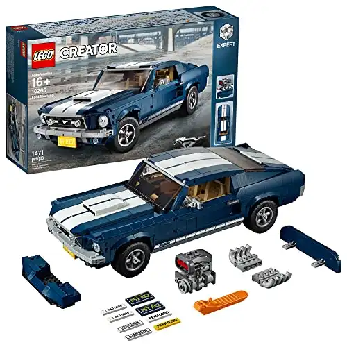 LEGO Creator Expert Ford Mustang 10265 Building Set Exclusive Advanced Collector s Car Model, Featuring Detailed Interior, V8 Engine, Home and Office Display, Collectible for Adults and ...