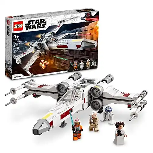 LEGO Star Wars Luke Skywalker s X-Wing Fighter 75301 Building Toy Set Princess Leia Minifigure, R2-D2 Droid Figure, Jedi Spaceship from The Classic Trilogy Movies, Great Gift for Kids, B...