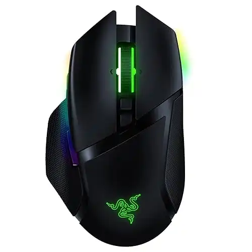 Razer Basilisk Ultimate HyperSpeed Wireless Gaming Mouse: Fastest Gaming Mouse Switch - 20K DPI Optical Sensor - Chroma RGB Lighting - 11 Programmable Buttons - 100 Hr Battery - Classic Black