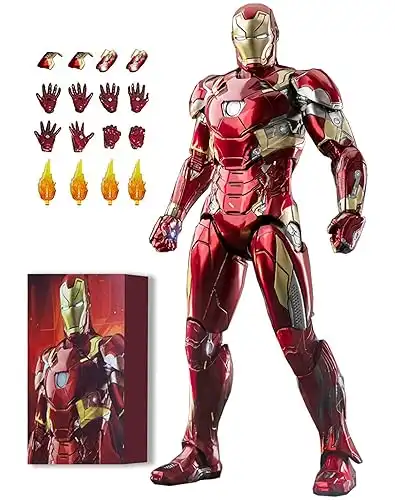 7 Inch Ironman MK46 Action Figure (1/10 Scale) with Lots of Accessories,Exquisite Painting Collectible Toy