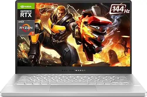 asus ROG Zephyrus Gaming Laptop, 14 FHD 144HZ Display, AMD Ryzen 7 5800HS(Up to 4.4 GHz), NVIDIA GeForce RTX 3060 Graphics, 40GB RAM, 2TB SSD, Bluetooth, WiFi 6, Windows 11 Home