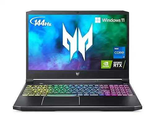 Acer Predator Helios 300 PH315-54-760S Gaming Laptop | Intel i7-11800H | NVIDIA GeForce RTX 3060 GPU | 15.6 FHD 144Hz 3ms IPS Display | 16GB DDR4 | 512GB SSD | Killer WiFi 6 | RGB Keyboard