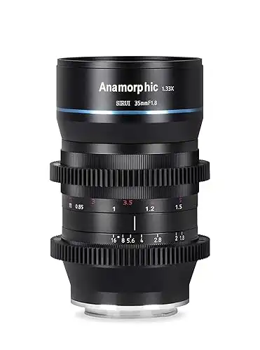 SIRUI 35mm Anamorphic Lens F1.8 1.33X APS-C Cinema Lens for M4/3 Mount(SR-35M)