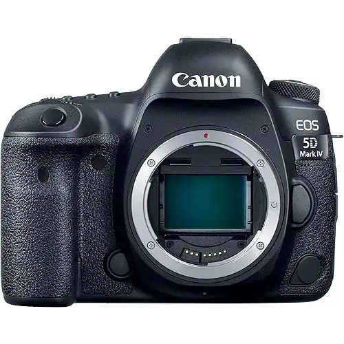 Canon EOS 5D Mark IV Digital SLR Camera (Body Only), Full-Frame DSLR Camera, 30.4 Megapixel CMOS Sensor, 4K Video, Content Creator Camera, EF Mount, Black